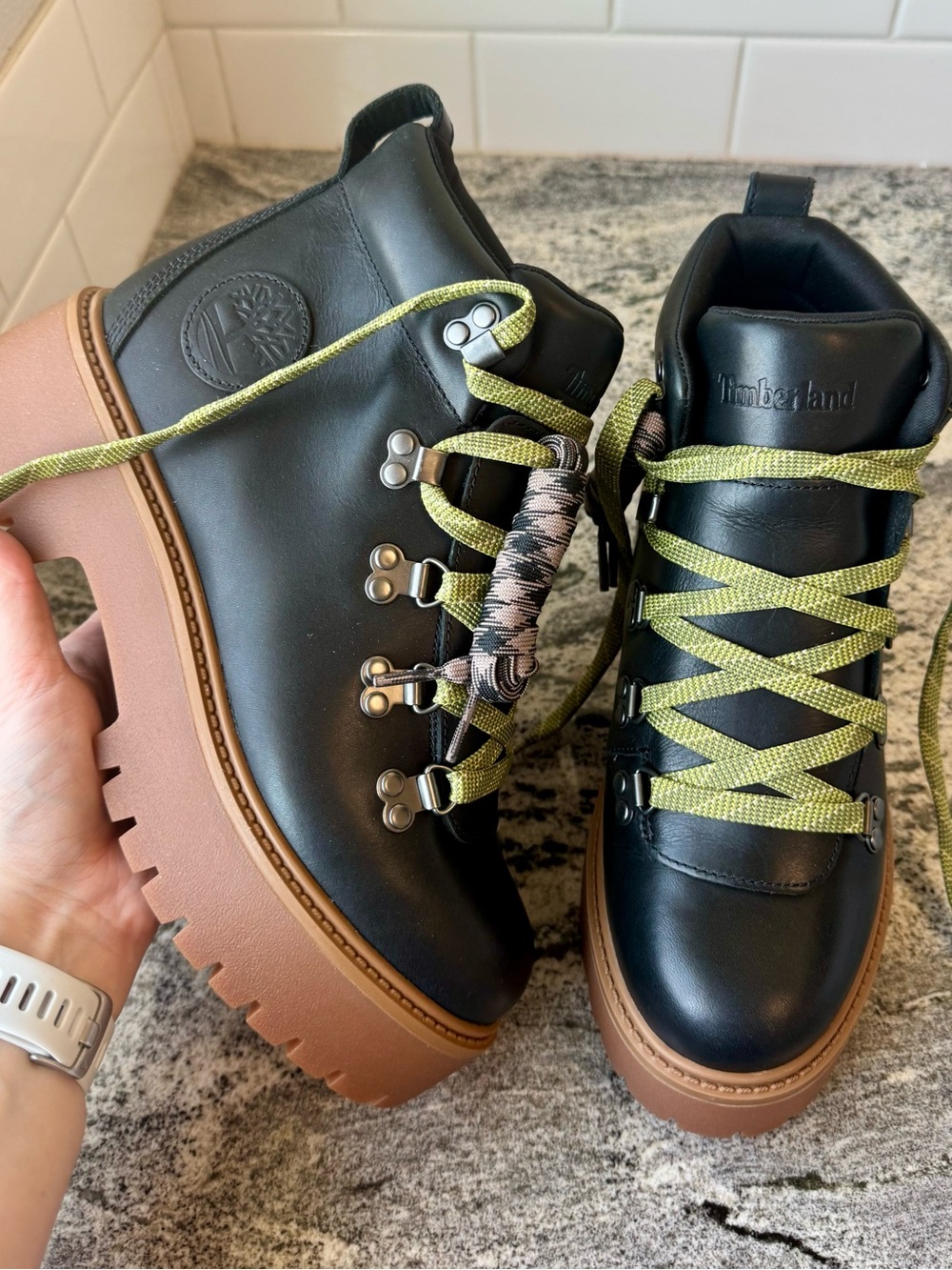 Timberland Stone Street Mid Lace-Up Platform Hiker. Size 8.5. New in box!